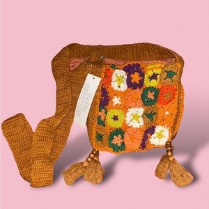 Crochet, mini shoulder bag